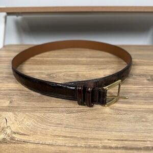 Brighton‎ Men's Belt Brown Gold Buckle Size 36